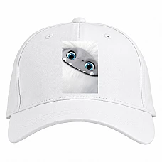 Baseball cap with Print Abominable Cute Hero - white