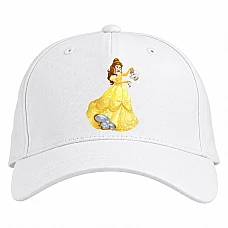 Baseball cap with Print Disney Belle - white