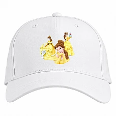 Baseball cap with Print Disney Belle Princess - white