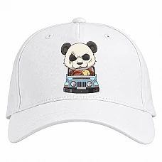 Baseball cap with Print Beastars Angry Panda - white