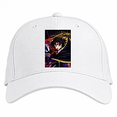 Baseball cap with Print Code Geass Black Prince Hero - white