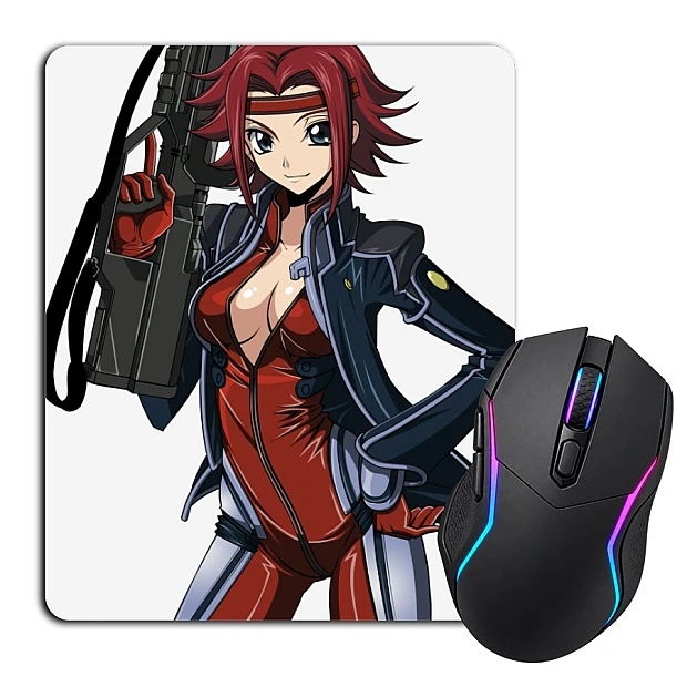 Mouse pad with print Code Geass Hero Kallen Stadtfeld