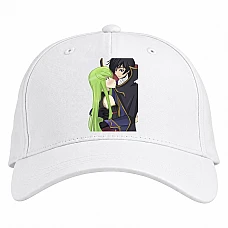Baseball cap with Print Code Geass Love - white