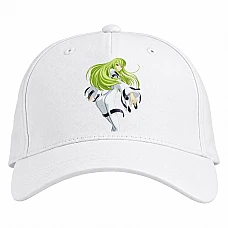 Baseball cap with Print Code Geass C2 Hero Girl - white