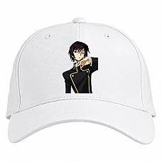 Baseball cap with Print Code Geass Lelouch Hero - white