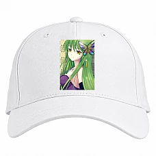 Baseball cap with Print Code Geass Cc With Butterfly - white