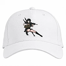 Baseball cap with Print Danganronpa Mukuro Ikusaba - white