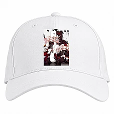 Baseball cap with Print Danganronpa Monokuma Junko Twins - white