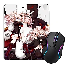 Mouse pad with print Danganronpa Monokuma Junko Twins