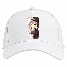 Baseball cap with Print Danganronpa Monokuma Girl - white