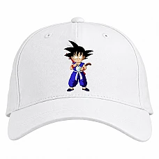 Baseball cap with Print Dragon Ball Gokuu Son - white