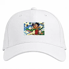Baseball cap with Print Dragon Ball Main Heroes - white