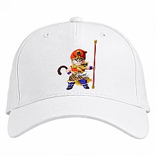 Baseball cap with Print Dragon Ball Goku Tiger Print - white