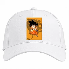 Baseball cap with Print Dragon Ball Orange Print - white