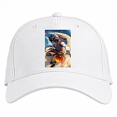 Baseball cap with Print Dragon Ball Realistic Art - white