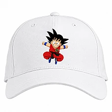 Baseball cap with Print Dragon Ball Gokuu Character - white