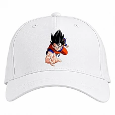 Baseball cap with Print Dragon Ball Gokuu Man - white