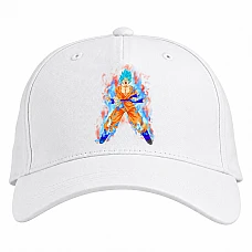 Baseball cap with Print Dragon Ball Fight Power - white