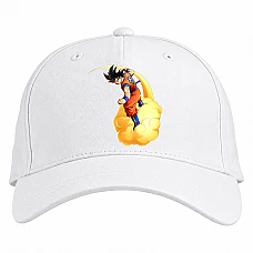Baseball cap with Print Dragon Ball Gokuu Sky - white