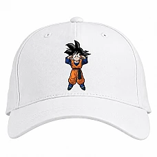 Baseball cap with Print Dragon Ball Gokuu Cute Hero - white