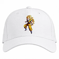 Baseball cap with Print Dragon Ball Strong Hero - white