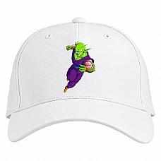 Baseball cap with Print Dragon Ball Green Monster - white