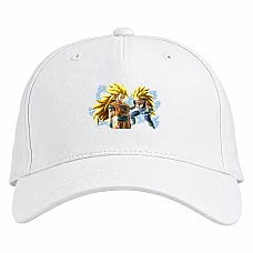 Baseball cap with Print Dragon Ball Fighter - white
