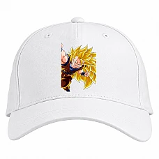 Baseball cap with Print Dragon Ball Strong Powerfull Hero - white