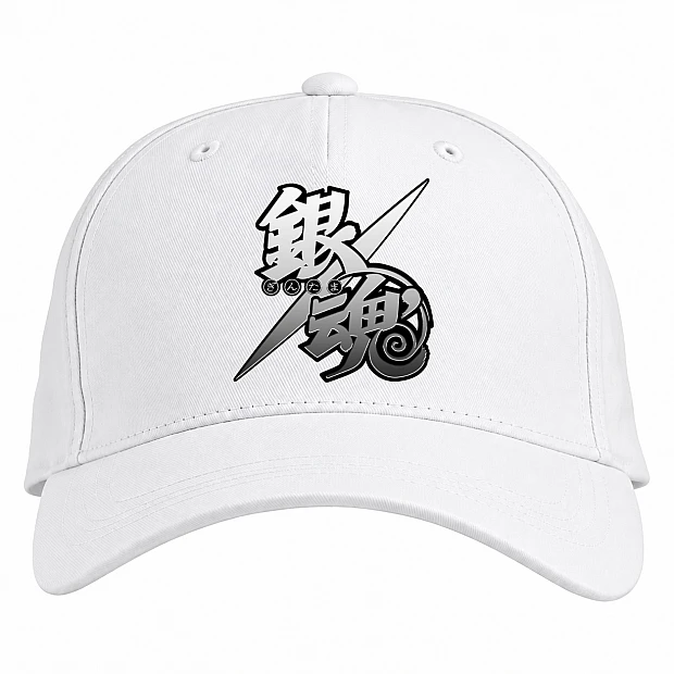 Baseball cap with Print Gintama Logo - white