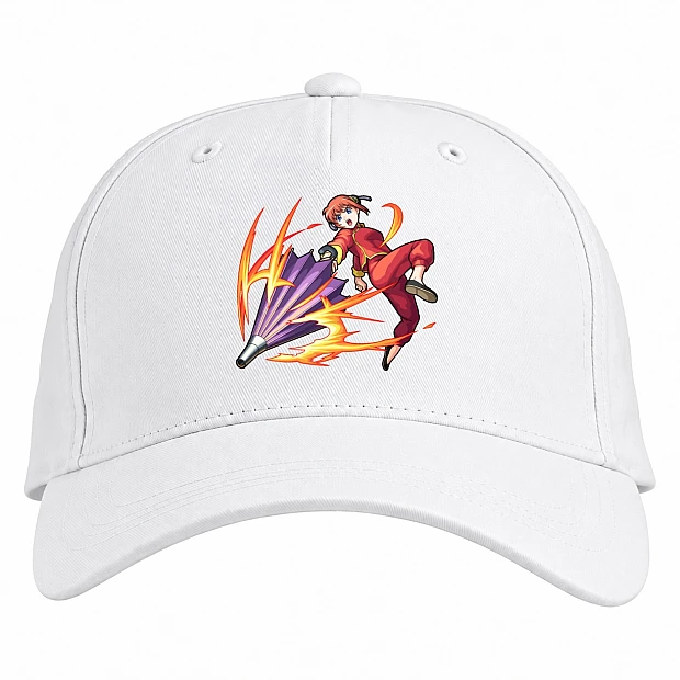 Baseball cap with Print Gintama Kagura - white
