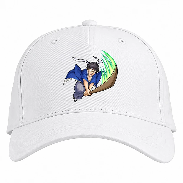 Baseball cap with Print Gintama Shimura Shinpachi - white