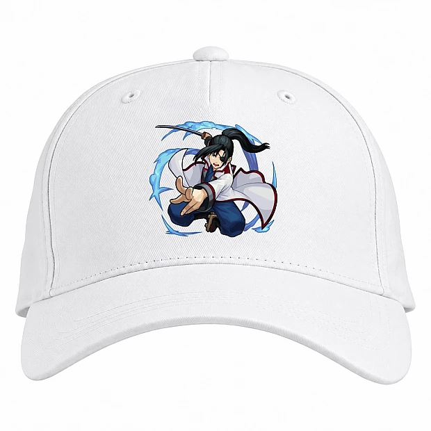 Baseball cap with Print Gintama Yagyuu Kyuubei - white