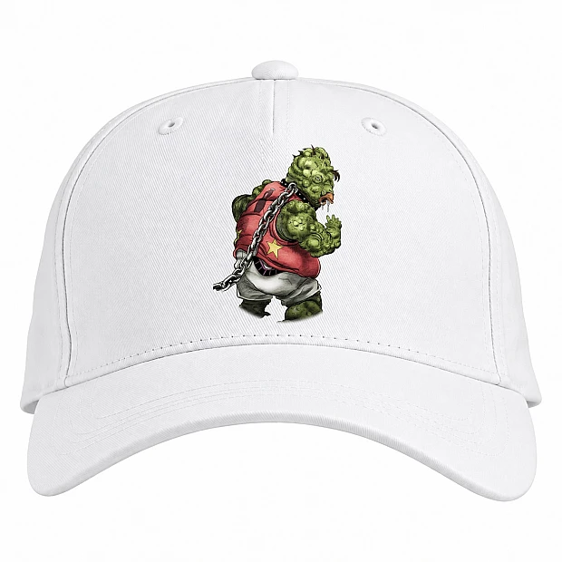 Baseball cap with Print Jojo Bizarre Adventure Scary Monster - white