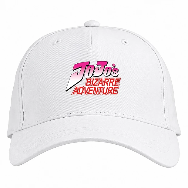 Baseball cap with Print Jojo Bizarre Adventure Logo - white