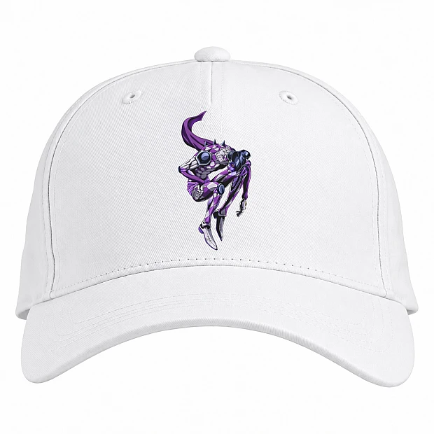 Baseball cap with Print Jojo Bizarre Adventure Violet Monster - white