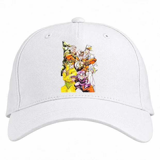 Baseball cap with Print Jojo Bizarre Adventure Heroes - white