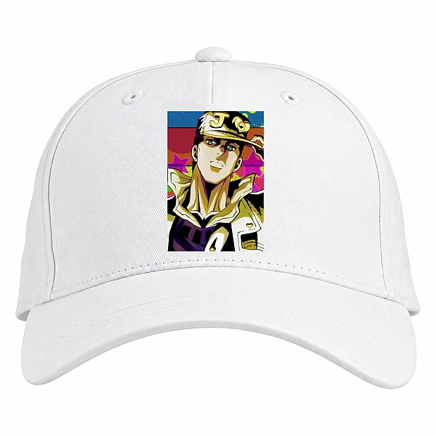 Baseball cap with Print Jojo Bizarre Adventure Hero - white
