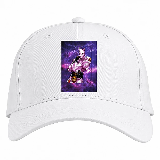Baseball cap with Print Jojo Bizarre Adventure Killer Queen - white