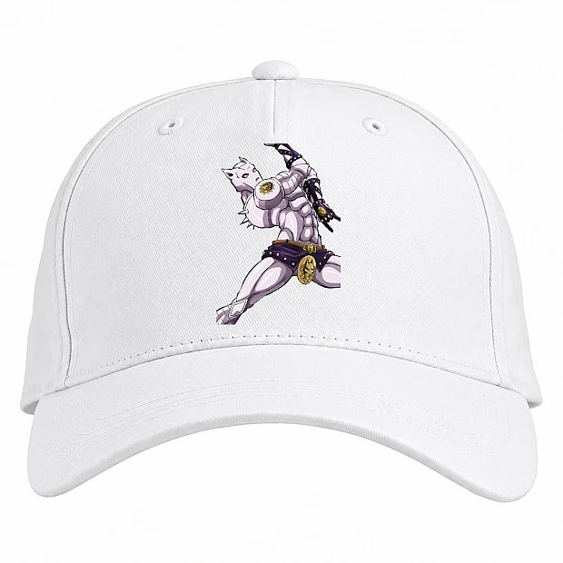 Baseball cap with Print Jojo Bizarre Adventure Hero Killer Queen - white