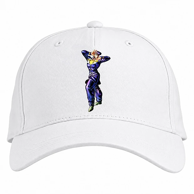 Baseball cap with Print Jojo Bizarre Adventure Slyle - white