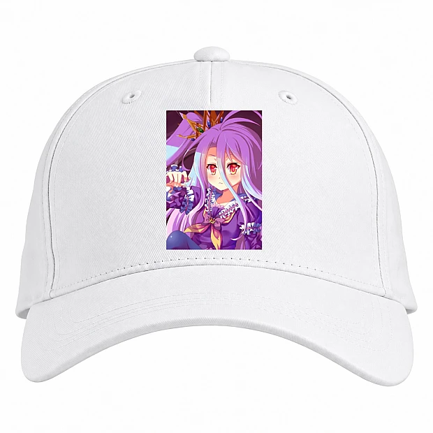 Baseball cap with Print No Game No Life Shiro Girl - white
