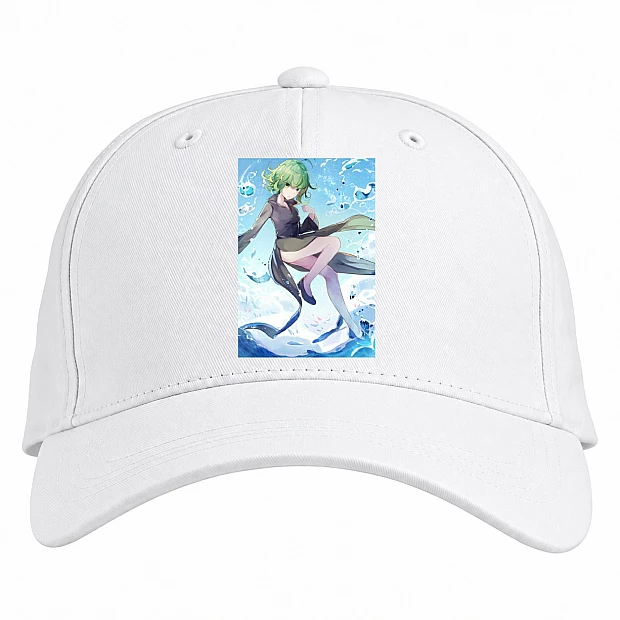 Baseball cap with Print One-Punch Man Toho Nakamura Art - white