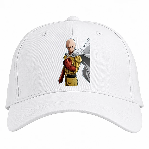 Baseball cap with Print One-Punch Man Power - white