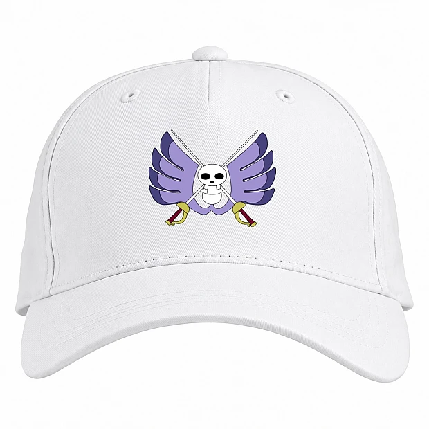 Baseball cap with Print One Piece Logo - white