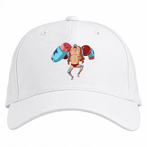 Baseball cap with Print One Piece Board Thread - white