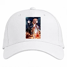 Baseball cap with Print Sword Art Online Kirito And Asuna - white
