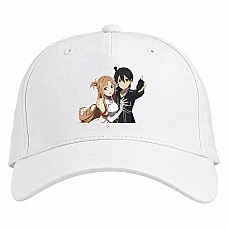 Baseball cap with Print Sword Art Online Kazuto Kirigaya With Asuna - white