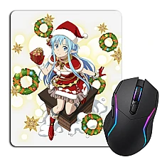 Mouse pad with print Sword Art Online Christmas Girl