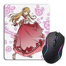 Mouse pad with print Sword Art Online Girl Pink Print