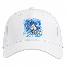 Baseball cap with Print Sword Art Online Blue Print - white